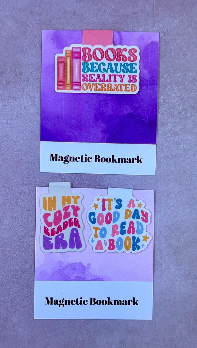 Whimsical Magnetic Bookmark Set – 3 Colorful Bookmarks for Readers
