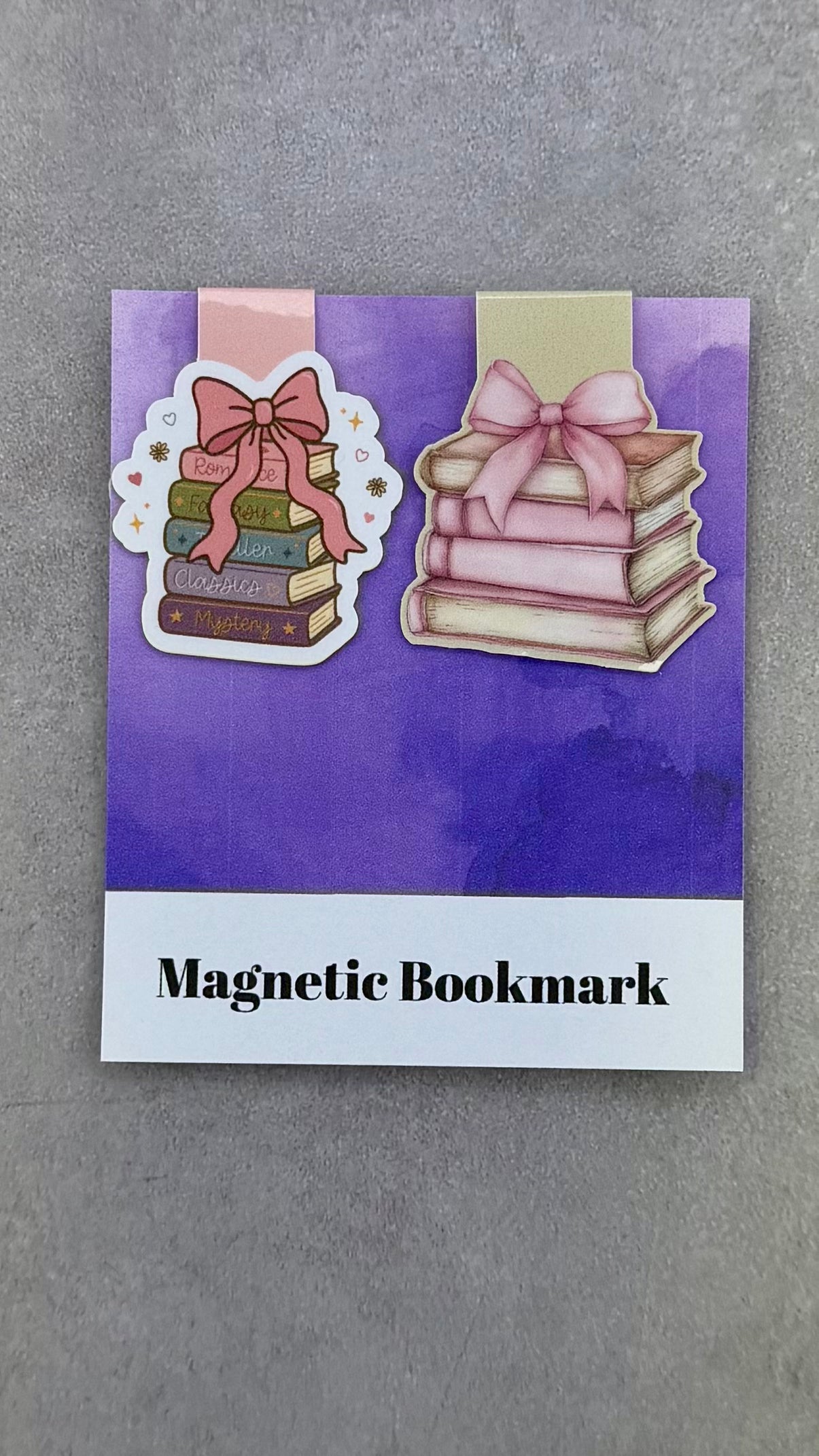 Coquette Magnetic Bookmark Set – 2 Pink Bow Bookmarks for Book Lovers