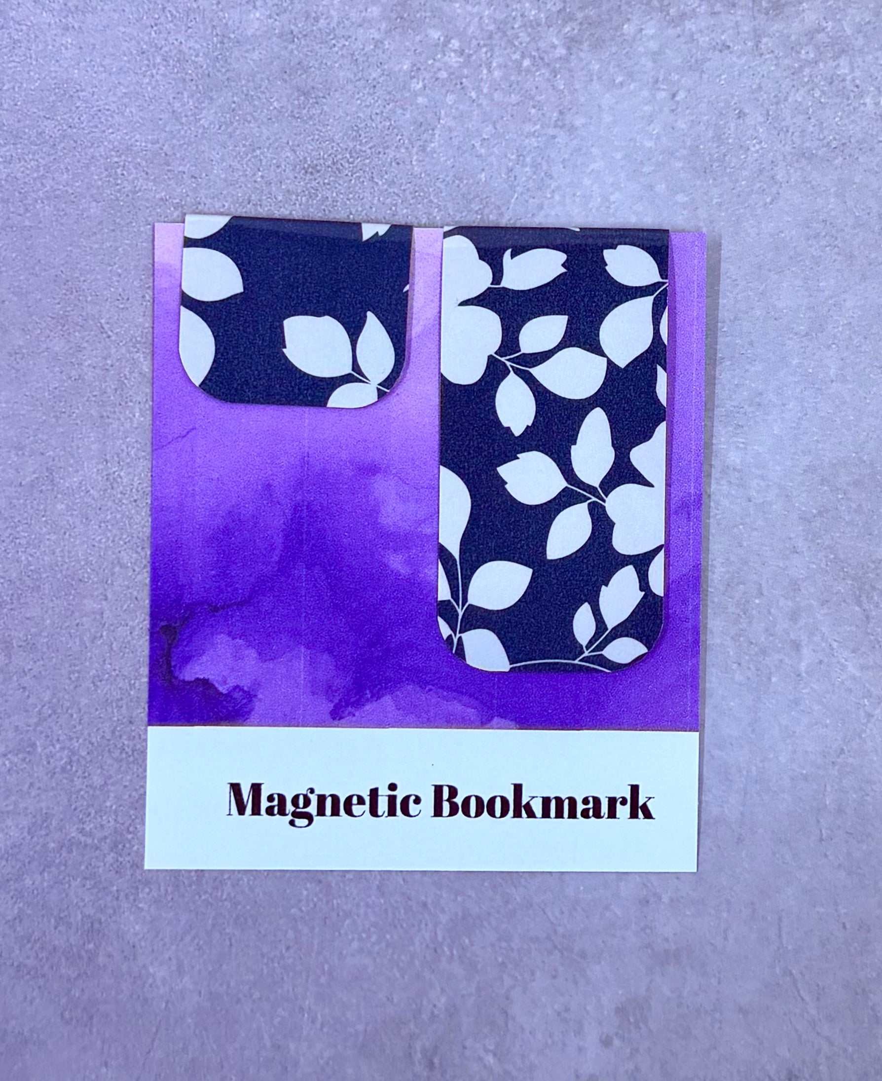 Blue & Beige Floral Magnetic Bookmarks | Set of 2 | Botanical Book Lover Gift
