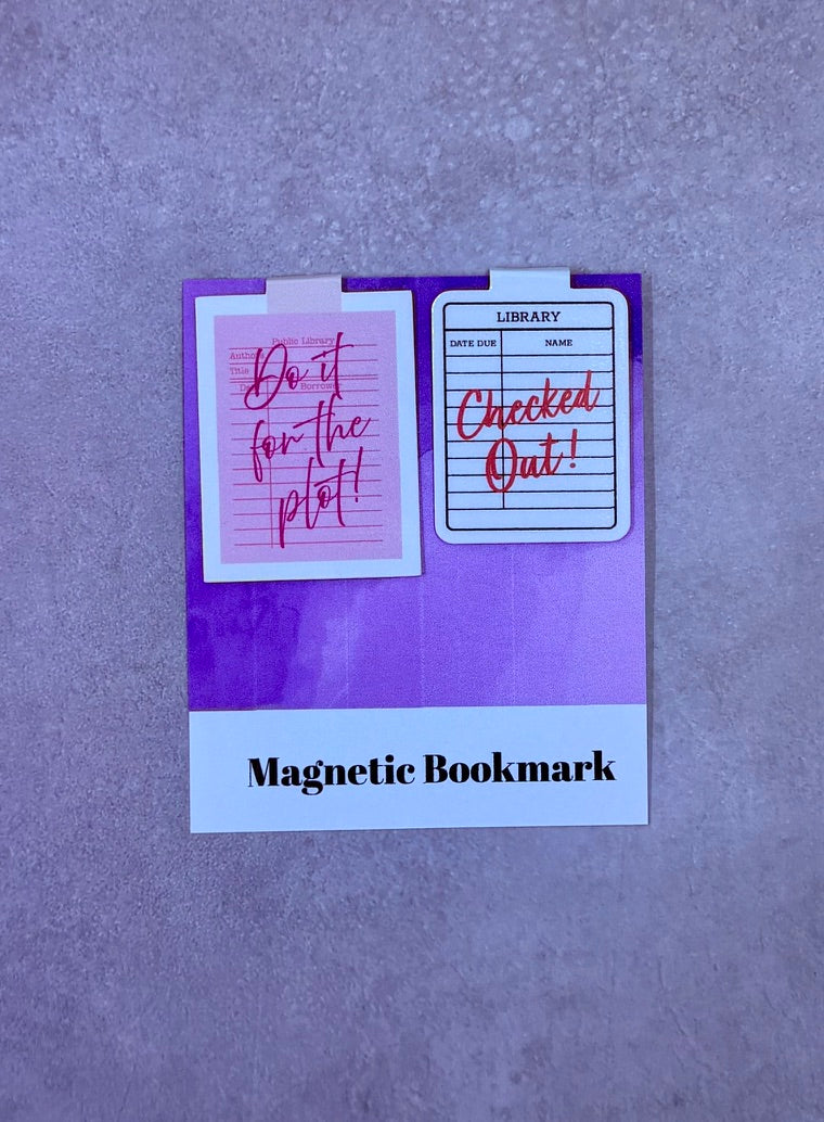 Funny Magnetic Bookmark Set - 2 Bookmarks for Book Lovers, Reader Gift