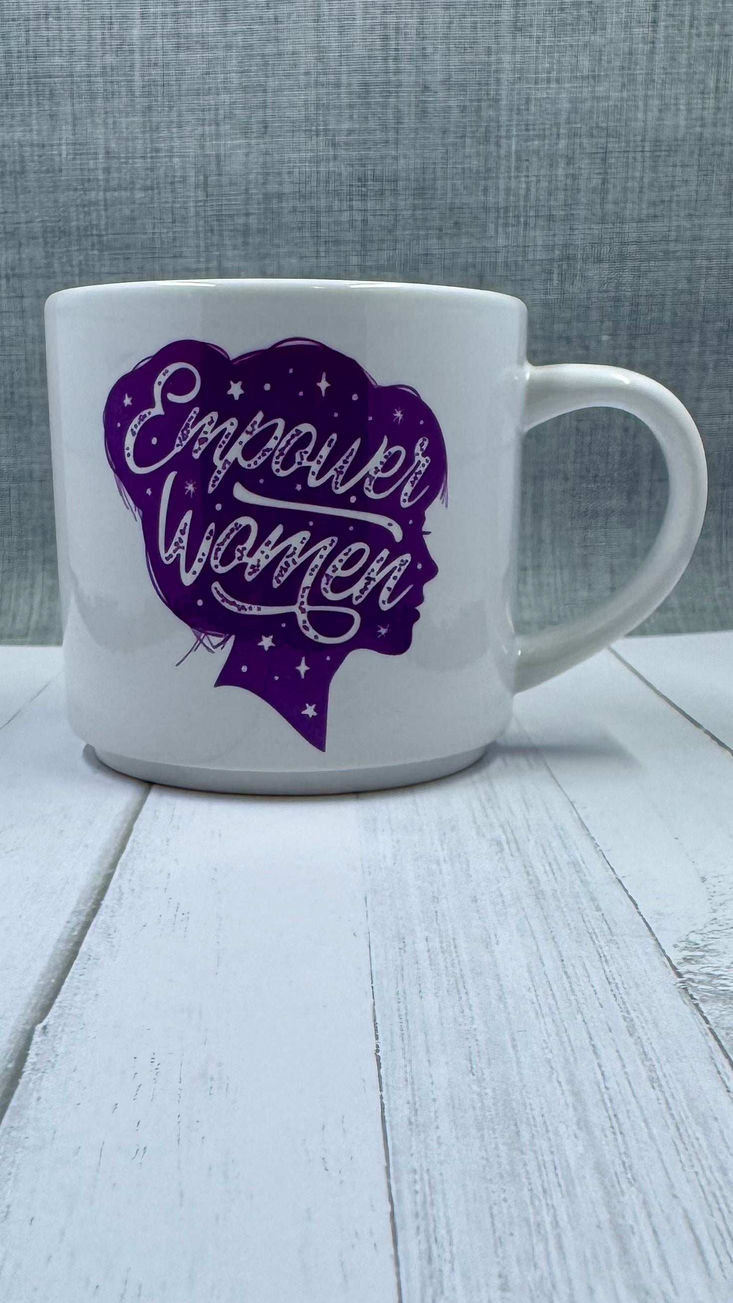 Experience the power of women with our Empower Women Mug. Made with long-lasting ceramic and infused with empowering words in long-lasting infusible ink, this mug is a daily reminder of the strength and resilience of women. Join the movement and start your day with a cup of empowerment.The infusible ink used in the design process ensures long-lasting and vibrant colors, making this mug a perfect addition to any collection. Create a unique and stylish statement with this expertly crafted mug.