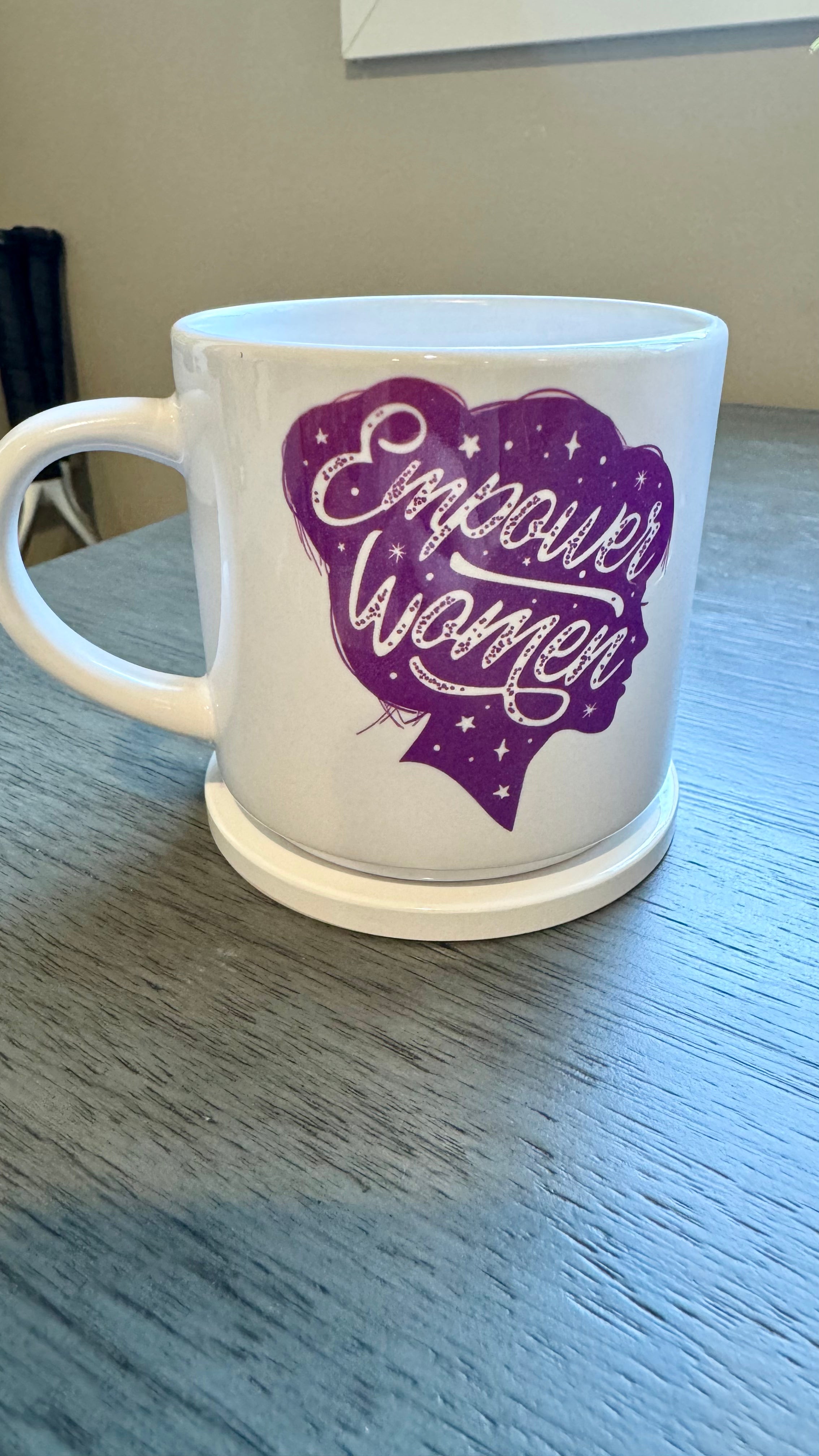 Elevate your morning routine with this set of 4 women empowerment mugs. Made of 100% ceramic and infused with inspiring designs, these 10 ounce mugs are sure to empower and motivate you throughout the day. Perfect for gifting and brightening anyone's day. Create a unique and stylish statement with these expertly crafted mugs.