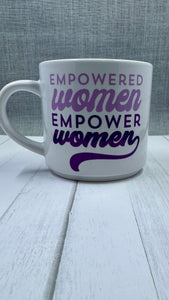 Experience a sense of empowerment every morning with our Empowered Women Empower Women Mug. Made from 100% ceramic, this mug delivers a durable and high-quality design. With our unique infusible ink feature, this mug is not only empowering, but also functional. Join the movement and support women with every sip. Create a unique and stylish statement with this expertly crafted mug.