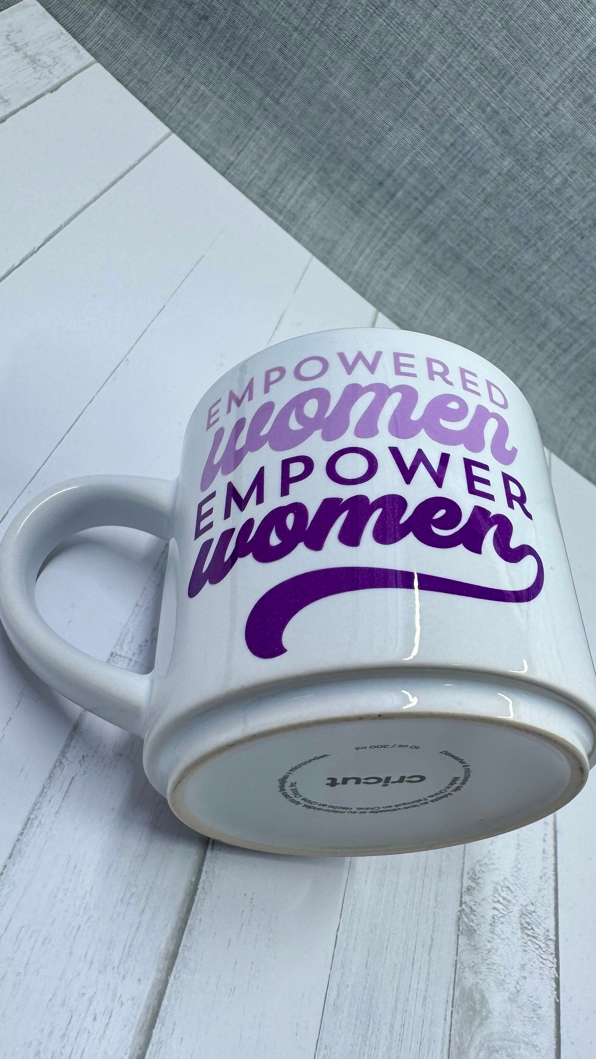 Experience a sense of empowerment every morning with our Empowered Women Empower Women Mug. Made from 100% ceramic, this mug delivers a durable and high-quality design. With our unique infusible ink feature, this mug is not only empowering, but also functional. Join the movement and support women with every sip. Create a unique and stylish statement with this expertly crafted mug.