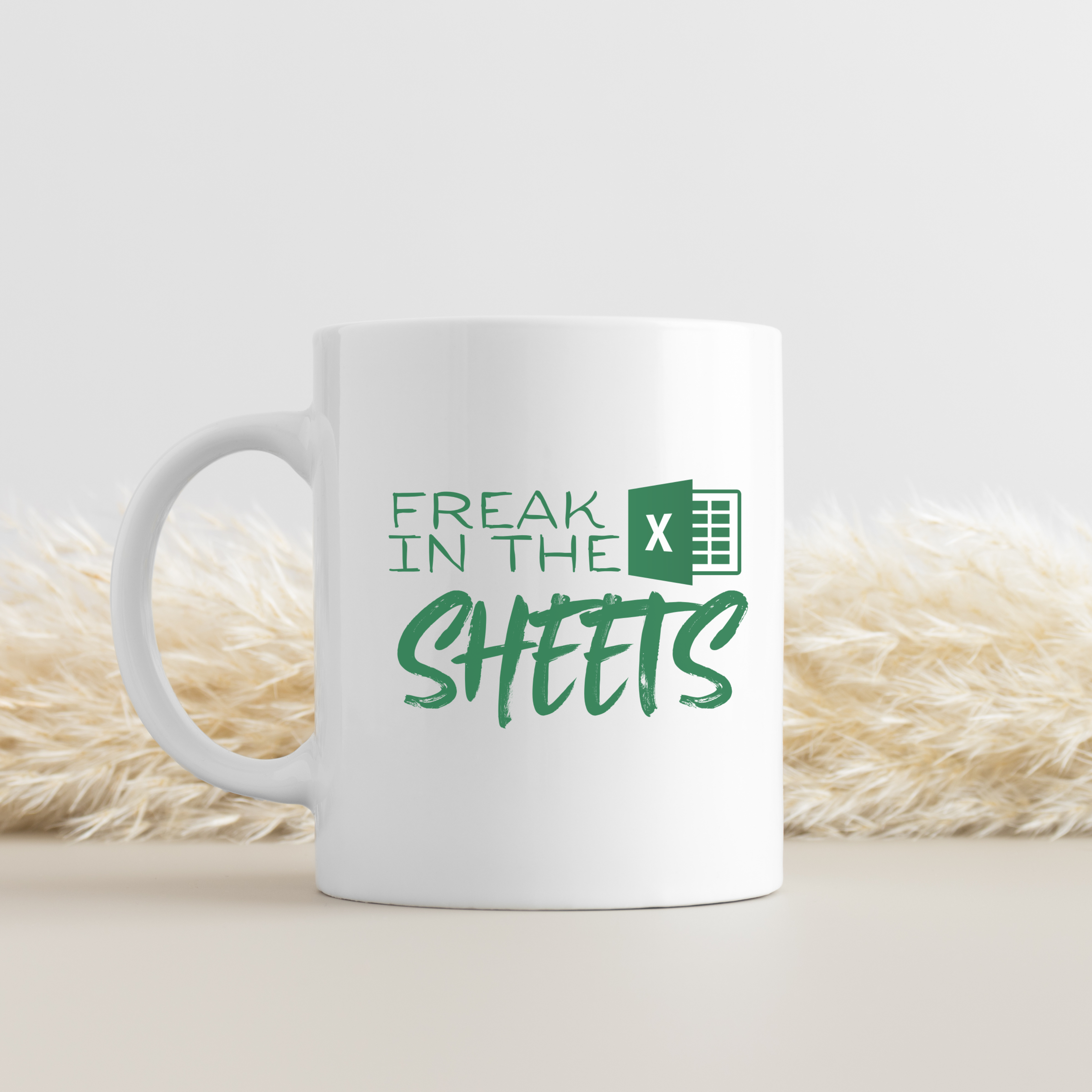 Freak in the Sheets 15 oz Coffee Mug | Funny Excel Mug | Spreadsheet Gift | Office & Coworker Gift