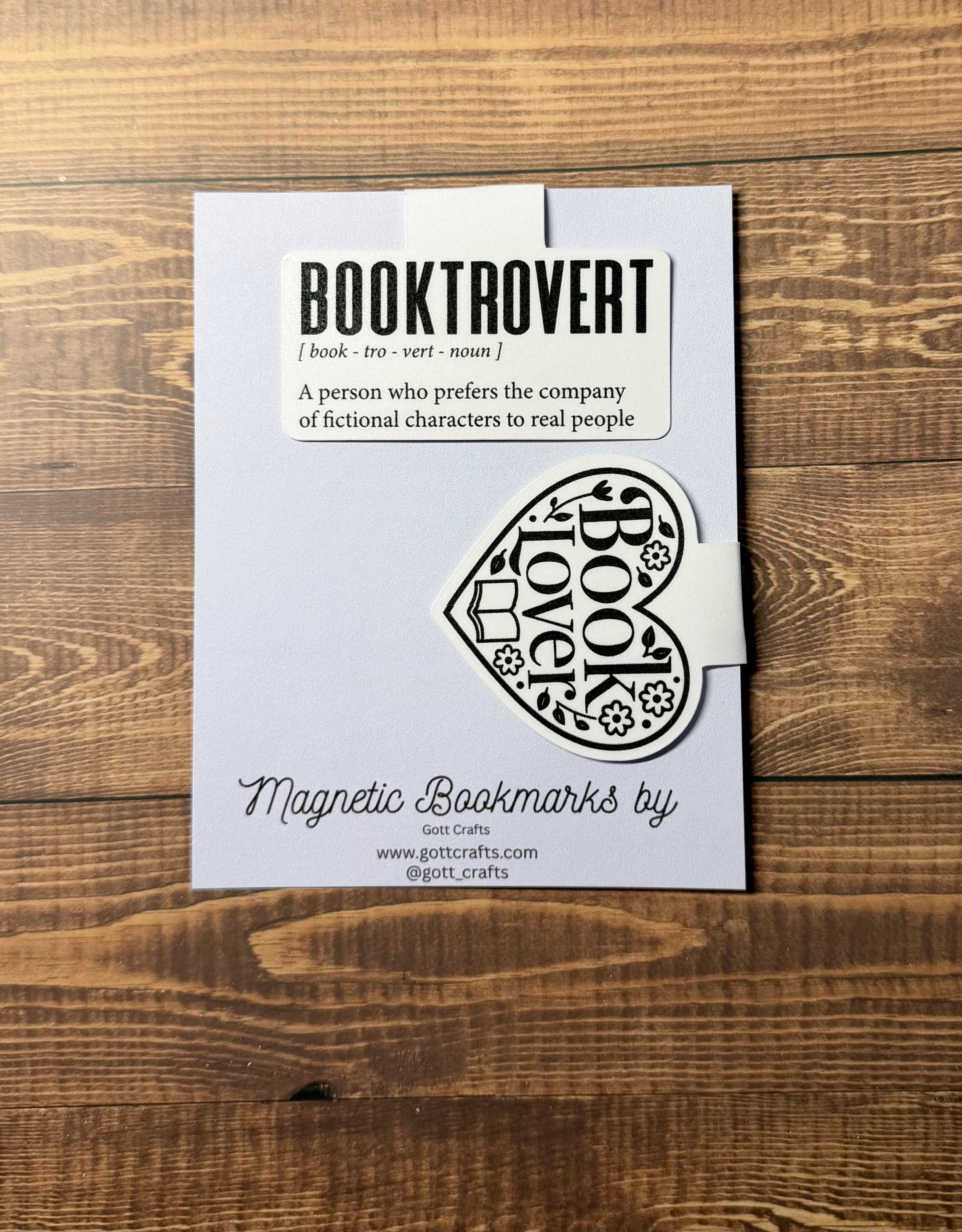 Book Lover & Booktrovert Magnetic Bookmark Set – 2 Bookmarks for Readers