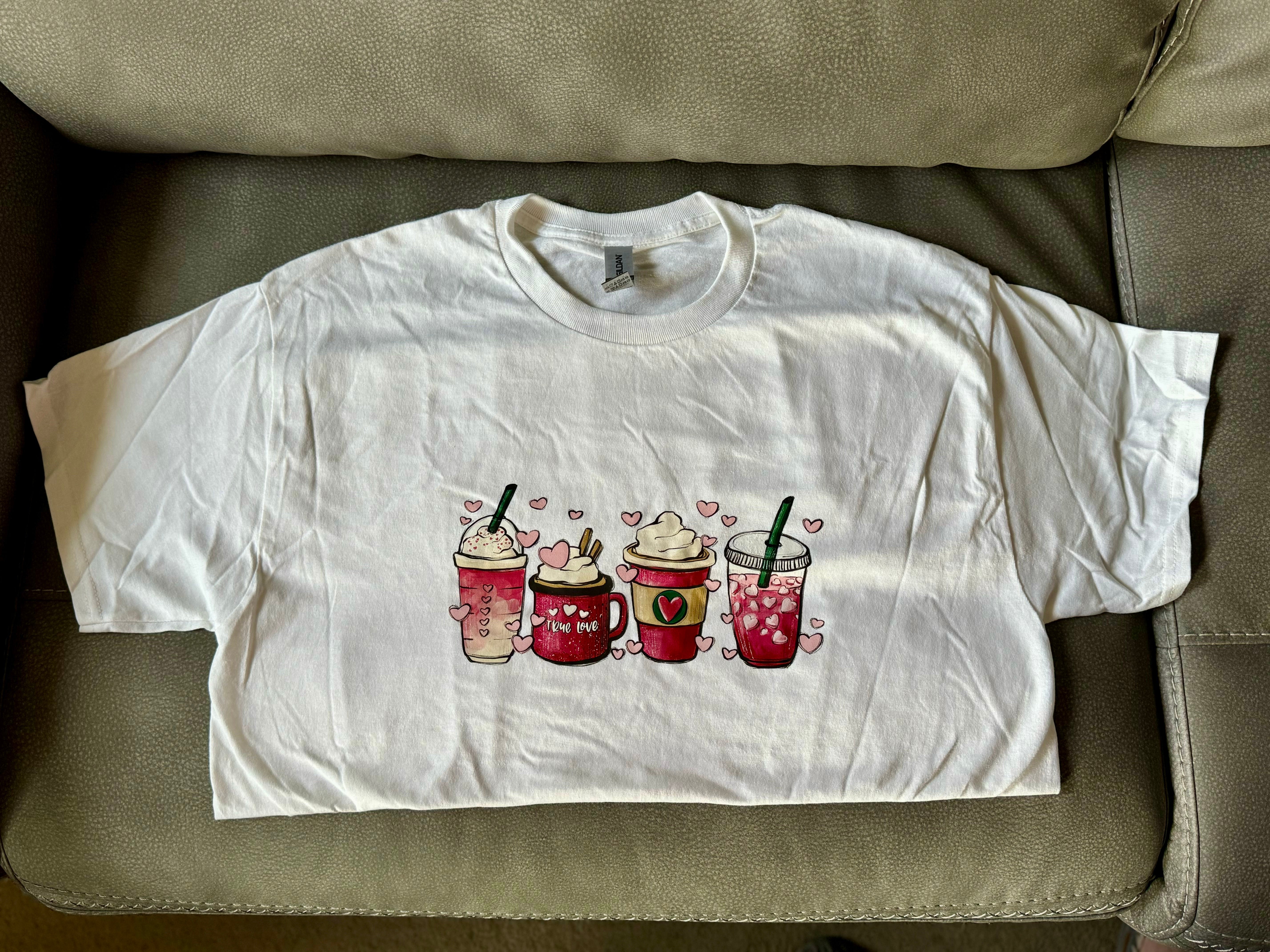 Heart coffee shirt