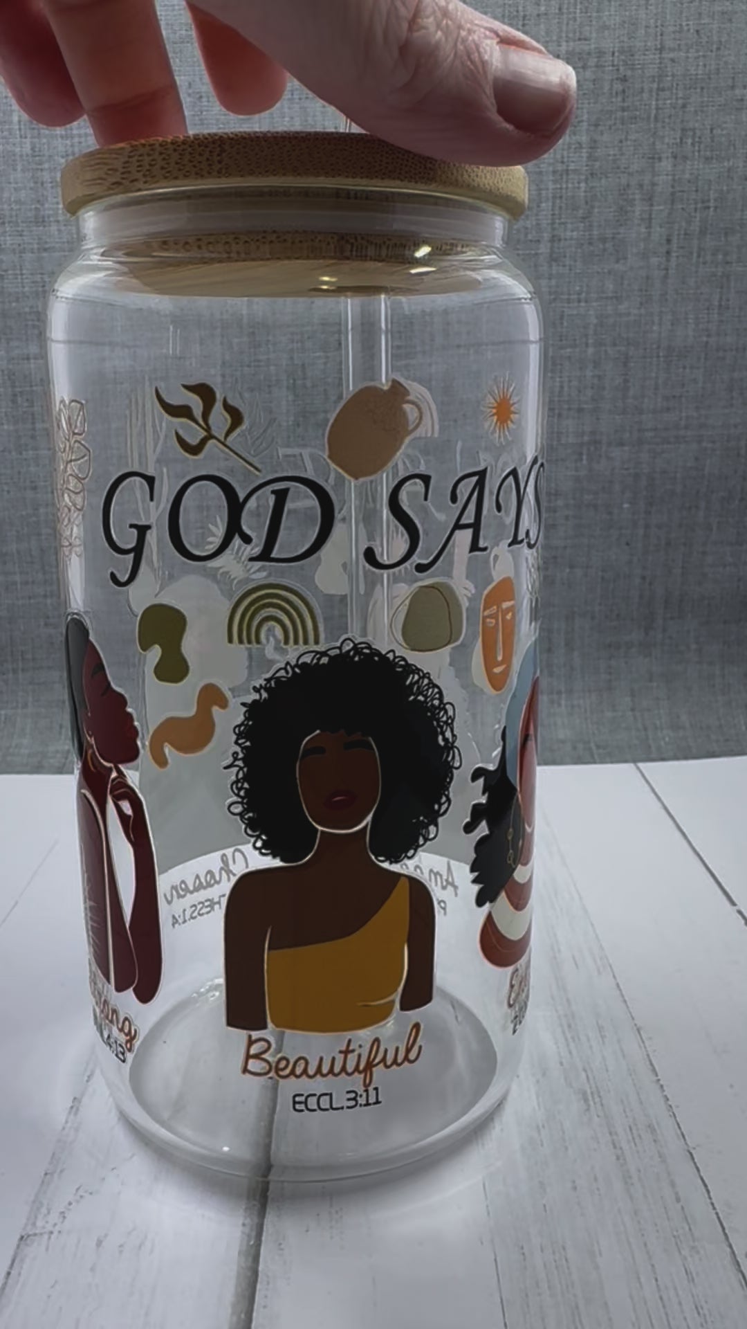 God says you are... Glass Tumbler