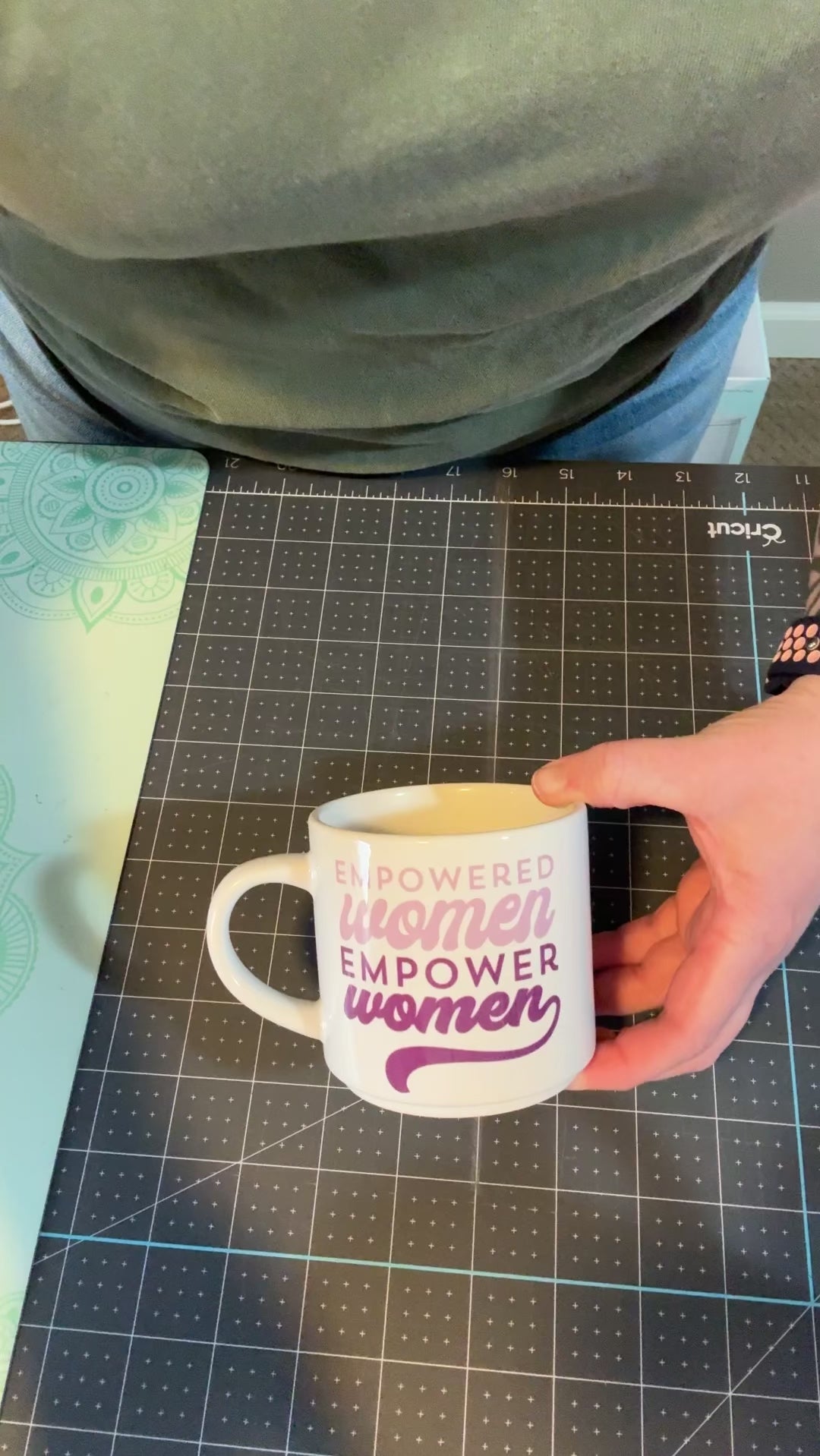 Experience a sense of empowerment every morning with our Empowered Women Empower Women Mug. Made from 100% ceramic, this mug delivers a durable and high-quality design. With our unique infusible ink feature, this mug is not only empowering, but also functional. Join the movement and support women with every sip. Create a unique and stylish statement with this expertly crafted mug.