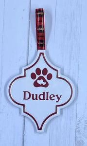 Dog Paw Print Ornament