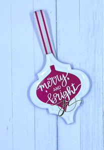 Merry and Bright Holiday Ornament