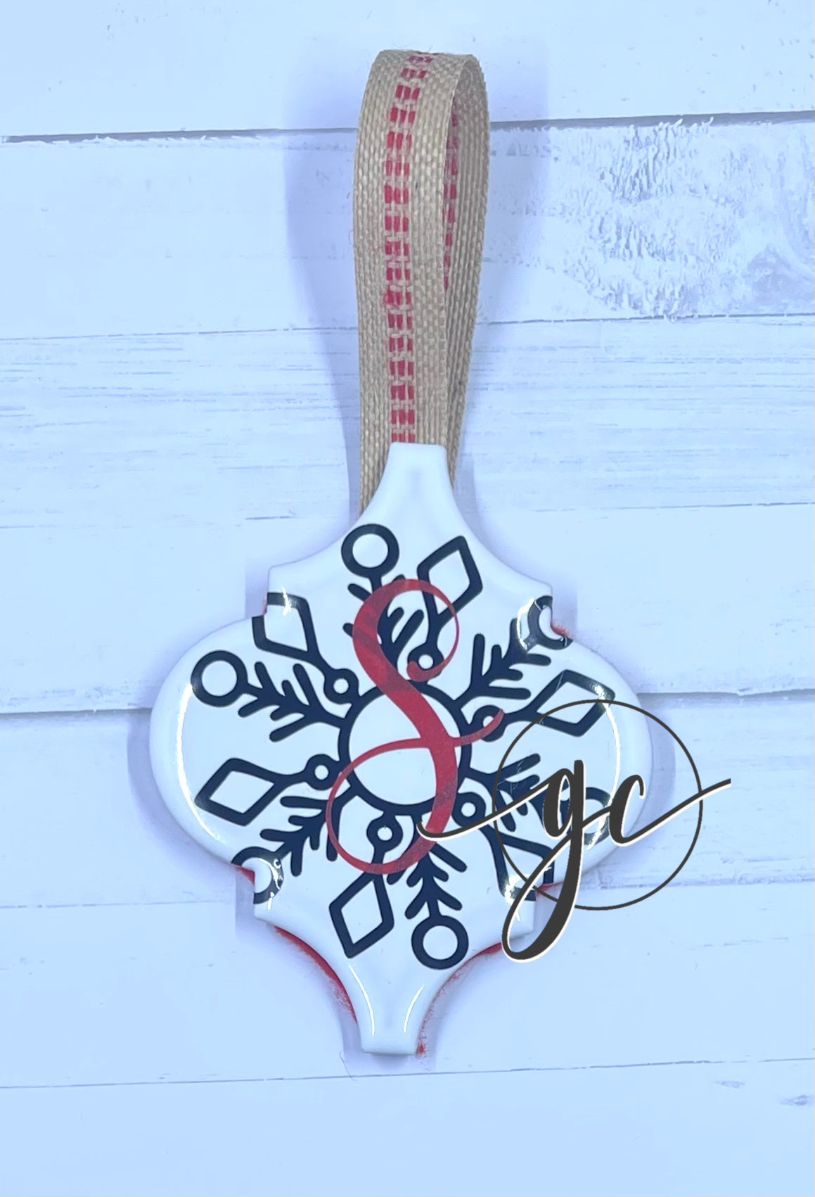 Custom Monogram Ornament