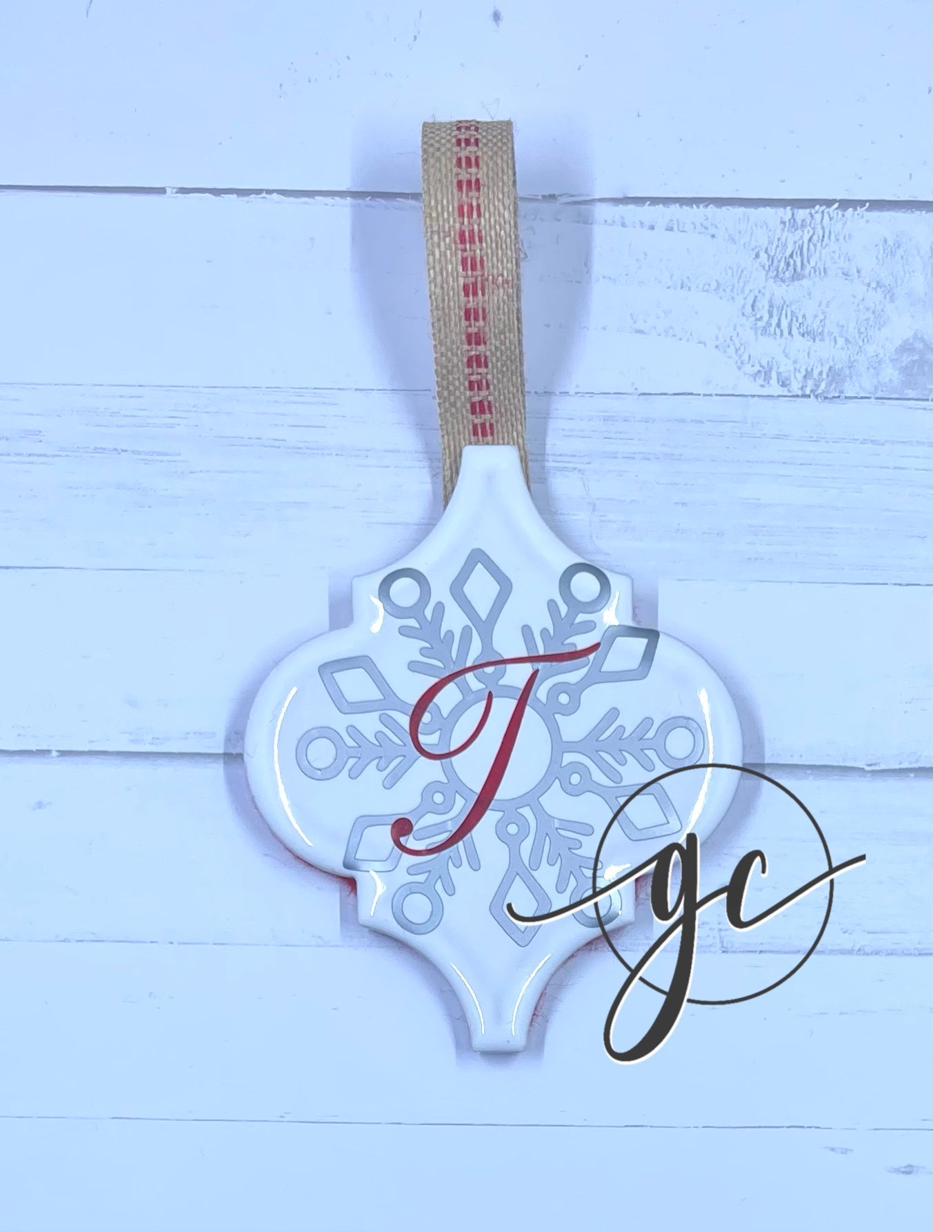 Custom Monogram Ornament