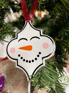 Snowman Ornaments - Set of 12