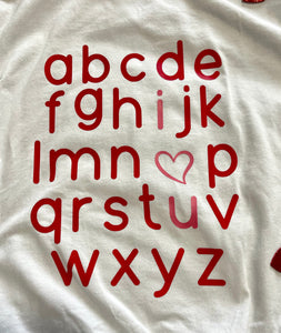 ABC's I heart you Shirt