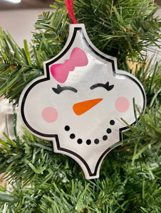 Snowman Ornaments - Set of 12